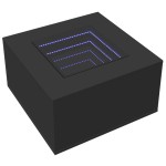 vidaXL Măsuță de cafea cu LED, negru, 60x60x40 cm, lemn prelucrat vidaXL Măsuță de cafea cu LED, negru, 60x60x40 cm, lemn prelucrat