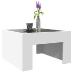 vidaXL Măsuță de cafea cu LED infinity, alb, 50x50x30 cm vidaXL Măsuță de cafea cu LED infinity, alb, 50x50x30 cm