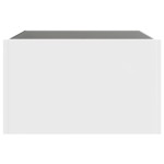 vidaXL Măsuță de cafea cu LED infinity, alb, 50x50x30 cm vidaXL Măsuță de cafea cu LED infinity, alb, 50x50x30 cm