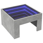 vidaXL Măsuță de cafea cu LED infinity, gri beton, 50x50x30 cm vidaXL Măsuță de cafea cu LED infinity, gri beton, 50x50x30 cm