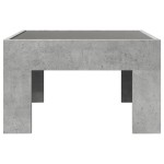 vidaXL Măsuță de cafea cu LED infinity, gri beton, 50x50x30 cm vidaXL Măsuță de cafea cu LED infinity, gri beton, 50x50x30 cm