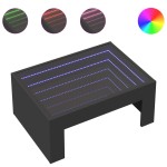 vidaXL Măsuță de cafea cu LED infinity, negru, 70x50x30 cm vidaXL Măsuță de cafea cu LED infinity, negru, 70x50x30 cm