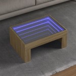 vidaXL Măsuță de cafea cu LED infinity, stejar sonoma, 70x50x30 cm vidaXL Măsuță de cafea cu LED infinity, stejar sonoma, 70x50x30 cm