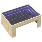 vidaXL Măsuță de cafea cu LED infinity, stejar sonoma, 70x50x30 cm vidaXL Măsuță de cafea cu LED infinity, stejar sonoma, 70x50x30 cm