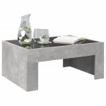 vidaXL Măsuță de cafea cu LED infinity, gri beton, 70x50x30 cm vidaXL Măsuță de cafea cu LED infinity, gri beton, 70x50x30 cm