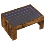 vidaXL Măsuță de cafea cu LED infinity, stejar fumuriu, 70x50x30 cm vidaXL Măsuță de cafea cu LED infinity, stejar fumuriu, 70x50x30 cm