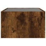 vidaXL Măsuță de cafea cu LED infinity, stejar fumuriu, 70x50x30 cm vidaXL Măsuță de cafea cu LED infinity, stejar fumuriu, 70x50x30 cm