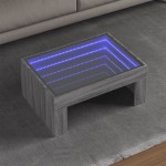 vidaXL Măsuță de cafea cu LED infinity, gri sonoma, 70x50x30 cm vidaXL Măsuță de cafea cu LED infinity, gri sonoma, 70x50x30 cm