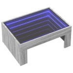 vidaXL Măsuță de cafea cu LED infinity, gri sonoma, 70x50x30 cm vidaXL Măsuță de cafea cu LED infinity, gri sonoma, 70x50x30 cm