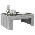 vidaXL Măsuță de cafea cu LED infinity, gri sonoma, 70x50x30 cm vidaXL Măsuță de cafea cu LED infinity, gri sonoma, 70x50x30 cm