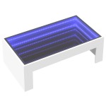 vidaXL Măsuță de cafea cu LED infinity, alb, 90x50x30 cm vidaXL Măsuță de cafea cu LED infinity, alb, 90x50x30 cm