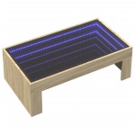 vidaXL Măsuță de cafea cu LED infinity, stejar sonoma, 90x50x30 cm vidaXL Măsuță de cafea cu LED infinity, stejar sonoma, 90x50x30 cm