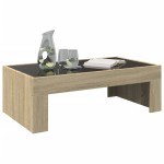 vidaXL Măsuță de cafea cu LED infinity, stejar sonoma, 90x50x30 cm vidaXL Măsuță de cafea cu LED infinity, stejar sonoma, 90x50x30 cm