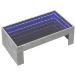 vidaXL Măsuță de cafea cu LED infinity, gri beton, 90x50x30 cm vidaXL Măsuță de cafea cu LED infinity, gri beton, 90x50x30 cm
