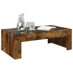 vidaXL Măsuță de cafea cu LED infinity, stejar fumuriu, 90x50x30 cm vidaXL Măsuță de cafea cu LED infinity, stejar fumuriu, 90x50x30 cm
