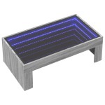 vidaXL Măsuță de cafea cu LED infinity, gri sonoma, 90x50x30 cm vidaXL Măsuță de cafea cu LED infinity, gri sonoma, 90x50x30 cm