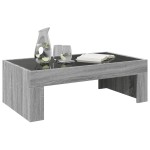 vidaXL Măsuță de cafea cu LED infinity, gri sonoma, 90x50x30 cm vidaXL Măsuță de cafea cu LED infinity, gri sonoma, 90x50x30 cm