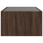 vidaXL Măsuță de cafea cu LED infinity, stejar maro, 90x50x30 cm vidaXL Măsuță de cafea cu LED infinity, stejar maro, 90x50x30 cm