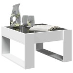 vidaXL Măsuță de cafea cu LED infinity, alb, 50x53x30 cm vidaXL Măsuță de cafea cu LED infinity, alb, 50x53x30 cm