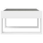 vidaXL Măsuță de cafea cu LED infinity, alb, 50x53x30 cm vidaXL Măsuță de cafea cu LED infinity, alb, 50x53x30 cm