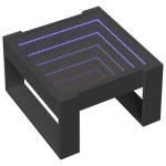 vidaXL Măsuță de cafea cu LED infinity, negru, 50x53x30 cm vidaXL Măsuță de cafea cu LED infinity, negru, 50x53x30 cm