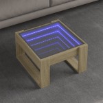 vidaXL Măsuță de cafea cu LED infinity, stejar sonoma, 50x53x30 cm vidaXL Măsuță de cafea cu LED infinity, stejar sonoma, 50x53x30 cm