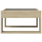 vidaXL Măsuță de cafea cu LED infinity, stejar sonoma, 50x53x30 cm vidaXL Măsuță de cafea cu LED infinity, stejar sonoma, 50x53x30 cm