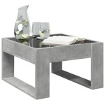 vidaXL Măsuță de cafea cu LED infinity, gri beton, 50x53x30 cm vidaXL Măsuță de cafea cu LED infinity, gri beton, 50x53x30 cm