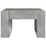 vidaXL Măsuță de cafea cu LED infinity, gri beton, 50x53x30 cm vidaXL Măsuță de cafea cu LED infinity, gri beton, 50x53x30 cm