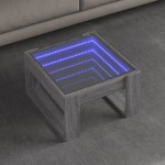 vidaXL Măsuță de cafea cu LED infinity, gri sonoma, 50x53x30 cm vidaXL Măsuță de cafea cu LED infinity, gri sonoma, 50x53x30 cm