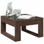 vidaXL Măsuță de cafea cu LED infinity, stejar maro, 50x53x30 cm vidaXL Măsuță de cafea cu LED infinity, stejar maro, 50x53x30 cm