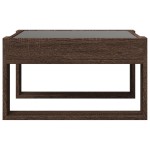 vidaXL Măsuță de cafea cu LED infinity, stejar maro, 50x53x30 cm vidaXL Măsuță de cafea cu LED infinity, stejar maro, 50x53x30 cm