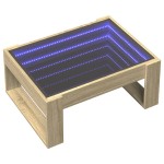 vidaXL Măsuță de cafea cu LED infinity, stejar sonoma, 70x53x30 cm vidaXL Măsuță de cafea cu LED infinity, stejar sonoma, 70x53x30 cm