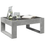 vidaXL Măsuță de cafea cu LED infinity, gri beton, 70x53x30 cm vidaXL Măsuță de cafea cu LED infinity, gri beton, 70x53x30 cm