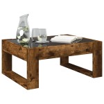 vidaXL Măsuță de cafea cu LED infinity, stejar fumuriu, 70x53x30 cm vidaXL Măsuță de cafea cu LED infinity, stejar fumuriu, 70x53x30 cm