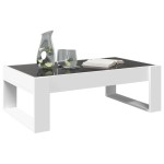 vidaXL Măsuță de cafea cu LED infinity, alb, 90x53x30 cm vidaXL Măsuță de cafea cu LED infinity, alb, 90x53x30 cm