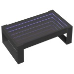 vidaXL Măsuță de cafea cu LED infinity, negru, 90x53x30 cm vidaXL Măsuță de cafea cu LED infinity, negru, 90x53x30 cm