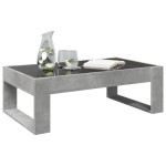 vidaXL Măsuță de cafea cu LED infinity, gri beton, 90x53x30 cm