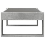 vidaXL Măsuță de cafea cu LED infinity, gri beton, 90x53x30 cm