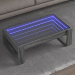 vidaXL Măsuță de cafea cu LED infinity, gri sonoma, 90x53x30 cm vidaXL Măsuță de cafea cu LED infinity, gri sonoma, 90x53x30 cm