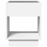 vidaXL Măsuță de cafea cu LED infinity, alb, 40x40x50 cm vidaXL Măsuță de cafea cu LED infinity, alb, 40x40x50 cm