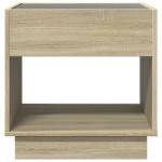 vidaXL Măsuță de cafea cu LED infinity, stejar sonoma, 50x50x50 cm vidaXL Măsuță de cafea cu LED infinity, stejar sonoma, 50x50x50 cm