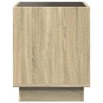 vidaXL Măsuță de cafea cu LED infinity, stejar sonoma, 50x50x50 cm vidaXL Măsuță de cafea cu LED infinity, stejar sonoma, 50x50x50 cm