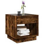 vidaXL Măsuță de cafea cu LED infinity, stejar fumuriu, 50x50x50 cm vidaXL Măsuță de cafea cu LED infinity, stejar fumuriu, 50x50x50 cm