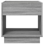 vidaXL Măsuță de cafea cu LED infinity, gri sonoma, 50x50x50 cm vidaXL Măsuță de cafea cu LED infinity, gri sonoma, 50x50x50 cm