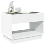 vidaXL Măsuță de cafea cu LED infinity, alb, 70x50x50 cm vidaXL Măsuță de cafea cu LED infinity, alb, 70x50x50 cm