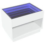 vidaXL Măsuță de cafea cu LED infinity, alb, 70x50x50 cm vidaXL Măsuță de cafea cu LED infinity, alb, 70x50x50 cm