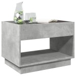vidaXL Măsuță de cafea cu LED infinity, gri beton, 70x50x50 cm vidaXL Măsuță de cafea cu LED infinity, gri beton, 70x50x50 cm