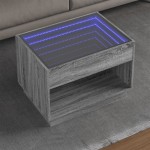vidaXL Măsuță de cafea cu LED infinity, gri sonoma, 70x50x50 cm vidaXL Măsuță de cafea cu LED infinity, gri sonoma, 70x50x50 cm