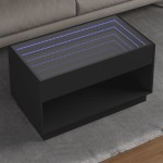 vidaXL Măsuță de cafea cu LED infinity, negru, 90x50x50 cm vidaXL Măsuță de cafea cu LED infinity, negru, 90x50x50 cm